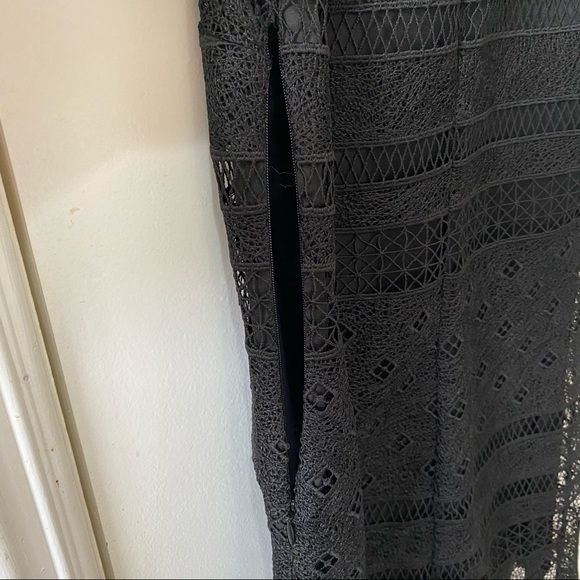 NWT Zara Black Lace Collared Shift A Line Dress XS - Picture 8 of 14